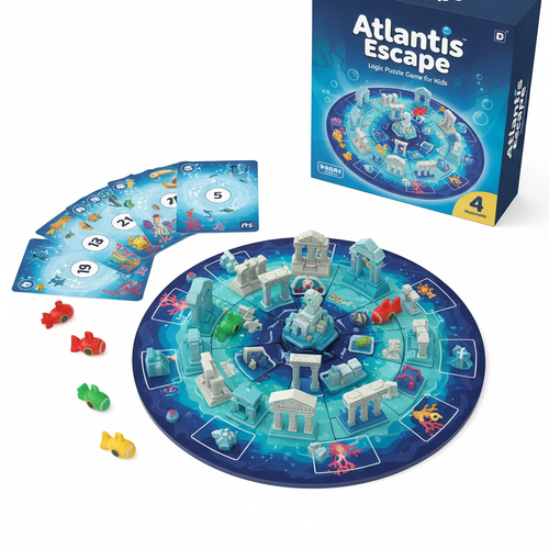 Atlantis Escape Compact Logic Game with 60 challenges